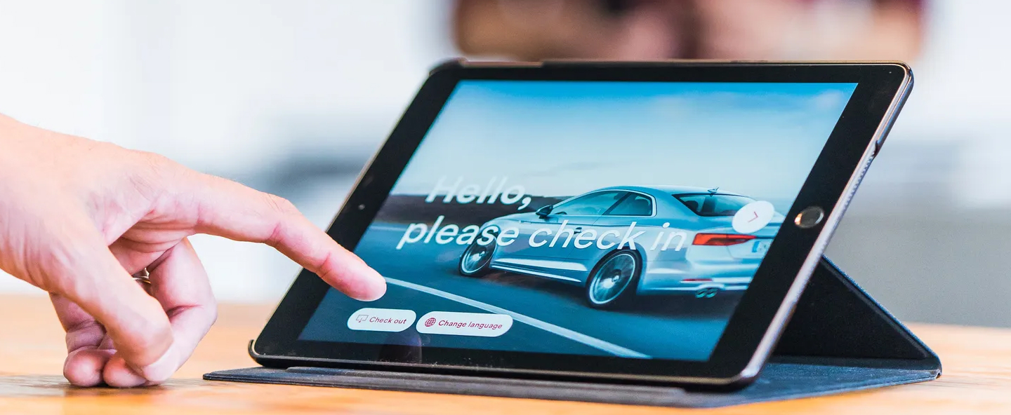 Viewing automotive related website on tablet